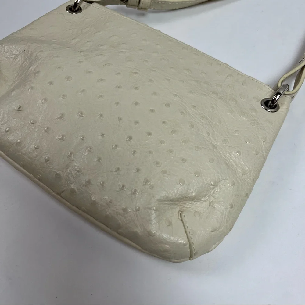 FURLA Bag Ostrich 3 Way Leather Clutch Crossbody